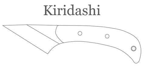 Printable Kiridashi Knife Template